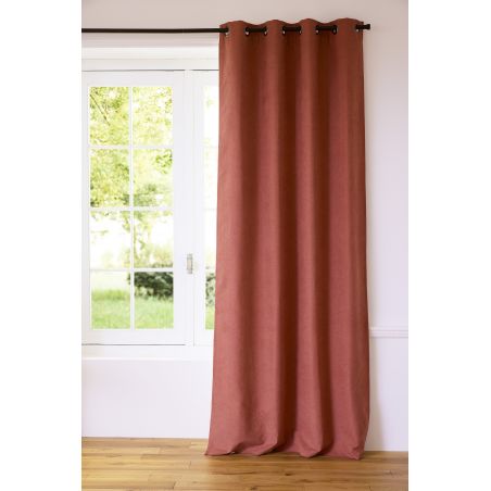 Varmeisolerende 100% mørklæggende gardin Romy Terra Cotta MC7005